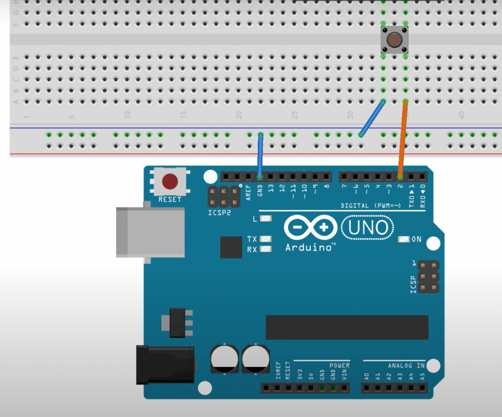 Push button Arduino circuit